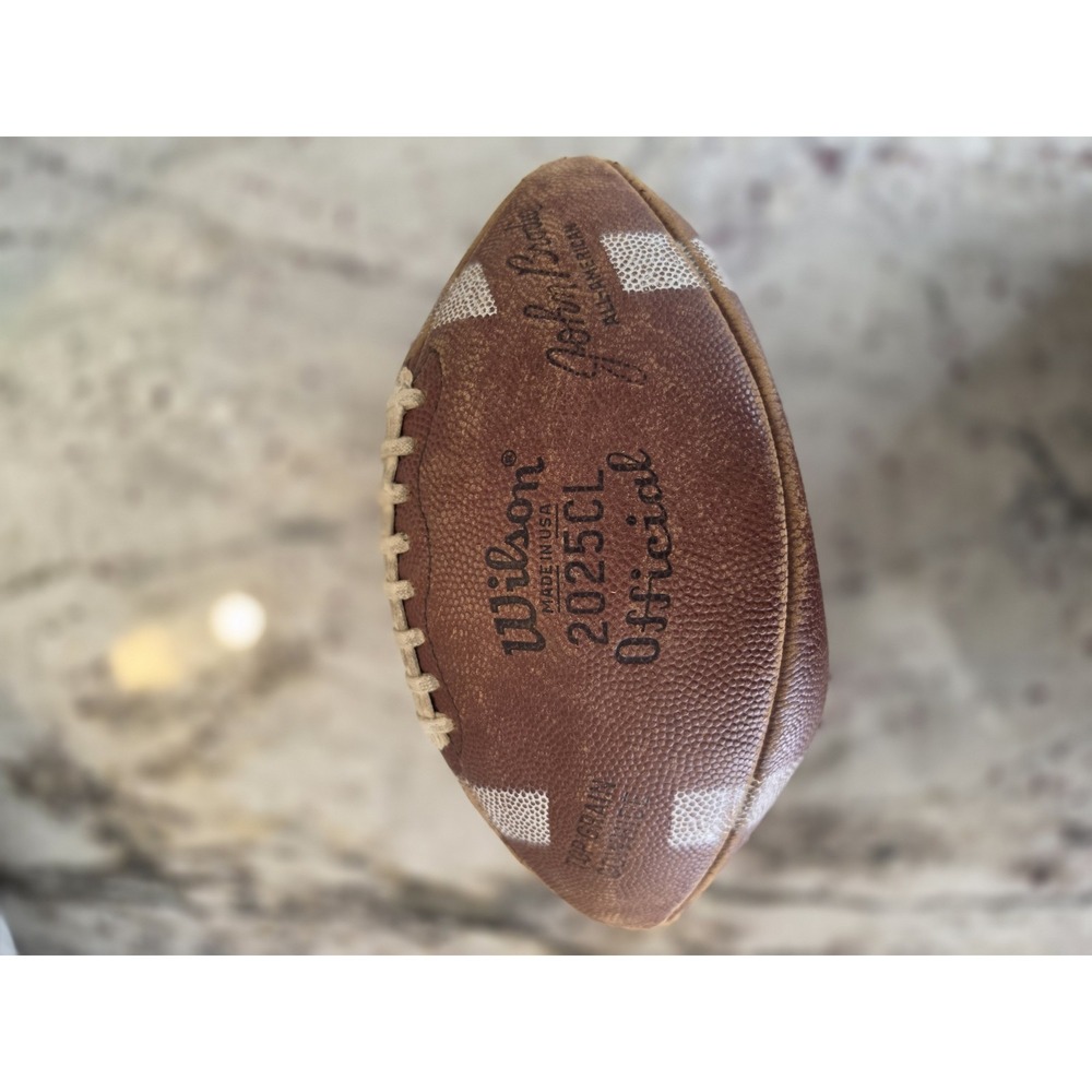 Vintage Wilson Official Leather Football w/ Laces John Brodie Model All American